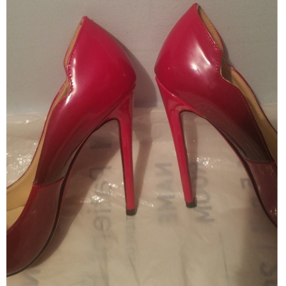 Comfity Red & Black Pump Shoes Size 7 - Picture 5 of 8